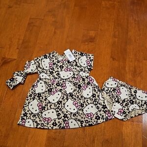 Nwt Hello Kitty Leopard Print Dress W Headband